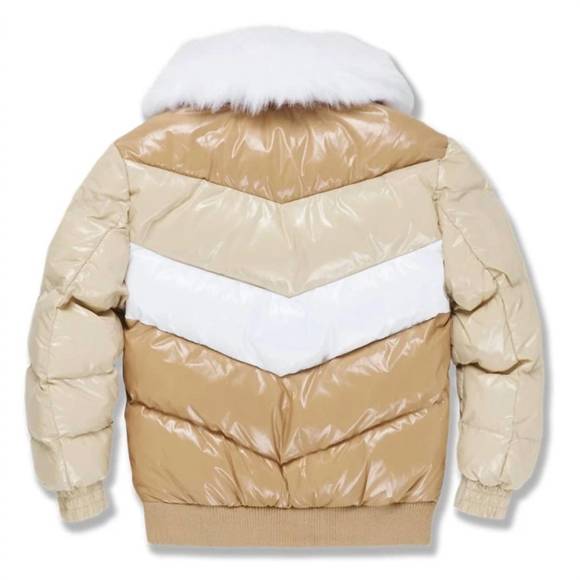 NEW JORDAN CRAIG kid's sugar hill nylon puffer jacket in sand
